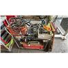 Image 1 : METAL MOBILE CART WITH ASSORTED PARTS