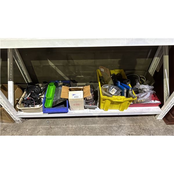 SHELF OF ASSORTED HARDWARE, PARTS & ACCESSORIES