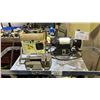 Image 2 : METAL 3 TIER SHOP CART WITH ASSORTED SHOP ITEMS INCLUDING BENCH VICE, GRINDER WHEEL, PARTS,