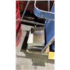 Image 7 : METAL 3 TIER SHOP CART WITH ASSORTED SHOP ITEMS INCLUDING BENCH VICE, GRINDER WHEEL, PARTS,