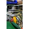 Image 6 : PALLET OF ASSORTED MOTORCYCLE PARTS, SADDLEBAGS, FENDERS & MORE