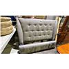 Image 1 : MODERN UPHOLSTERED GREY BED FRAME WITH HEADBOARD