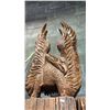 Image 2 : LARGE CARVED WOOD EAGLE STATUE