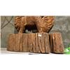 Image 3 : LARGE CARVED WOOD EAGLE STATUE