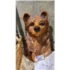 Image 2 : CARVED WOOD BEAR HEAD STATUE