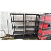 Image 2 : 6 PLASTIC ADJUSTABLE UTILITY SHELVING UNITS WITH ASSORTED JERRY CANS