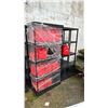 Image 3 : 6 PLASTIC ADJUSTABLE UTILITY SHELVING UNITS WITH ASSORTED JERRY CANS