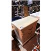 Image 1 : WHITE CARVED WOOD 3 DRAWER NIGHTSTAND