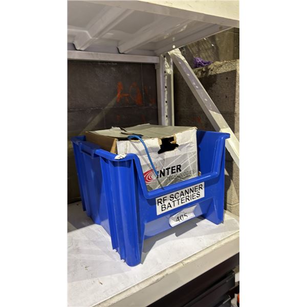 BLUE BIN & SPOOL OF CAT-6 CABLE