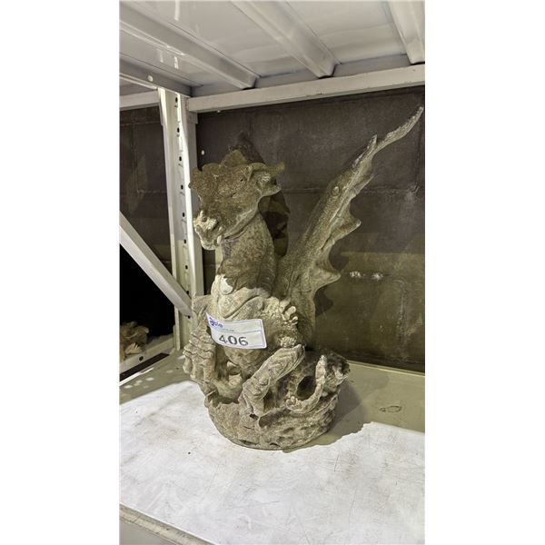 CONCRETE DRAGON GARDEN STATUE
