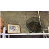 Image 1 : LARGE LIVE CRAB TRAP & ROBERT BATEMAN SQUIRREL PAINTING