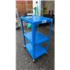 Image 1 : BLUE METAL 3 TIER MOBILE WORK STATION CART
