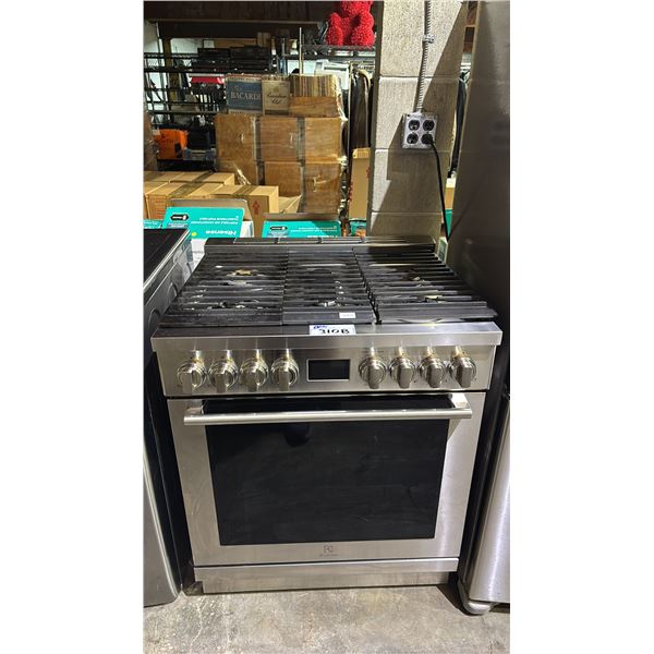 ELECTROLUX STAINLESS STEEL GAS TOP STOVE WITH ELECTRIC CONVECTION OVEN