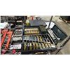Image 2 : SHELF OF ASSORTED TOOLS INCLUDING; DRILL BITS, PIPE WRENCHES, SOCKET SET & MORE