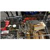 Image 3 : SHELF OF ASSORTED TOOLS INCLUDING; AIR WRENCHES, CAULKING GUN, ROUTER BIT SET & MORE