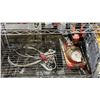 Image 2 : SHELF OF ASSORTED TOOLS INCLUDING; MOTORCYCLE PARTS, HEAVY-DUTY PRESS & MORE