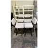 Image 1 : (4) FABRIC SWIVEL BAR STOOLS (CLEANING REQUIRED)