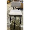Image 2 : (4) FABRIC SWIVEL BAR STOOLS (CLEANING REQUIRED)