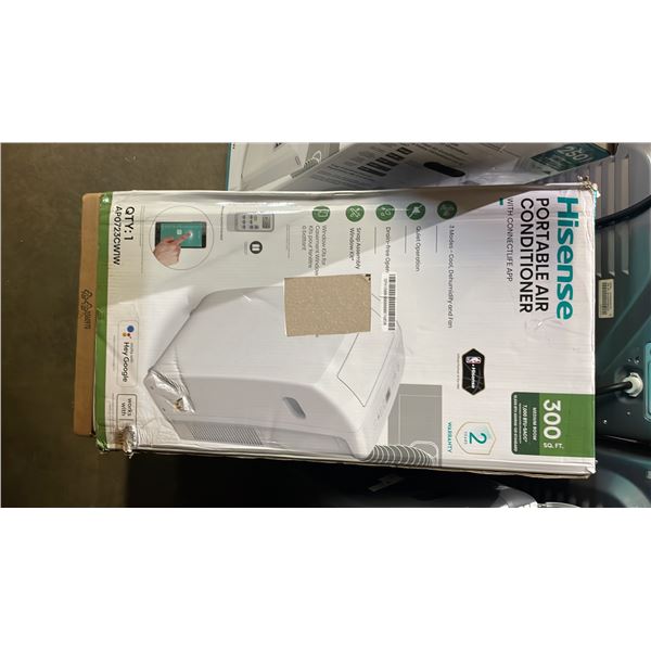 HISENSE 7,000 BTU PORTABLE AIR CONDITIONER WITH HOSE, REMOTE & ACCESSORIES (IN BOX)