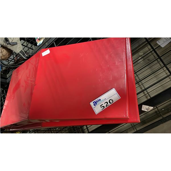 SHELF OF ASSORTED BIT ORGANIZERS & SMALL METAL RAMPS
