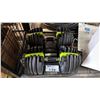 Image 1 : PAIR OF GO ZONE ADJUSTABLE 5-52.5 LBS DUMBBELLS