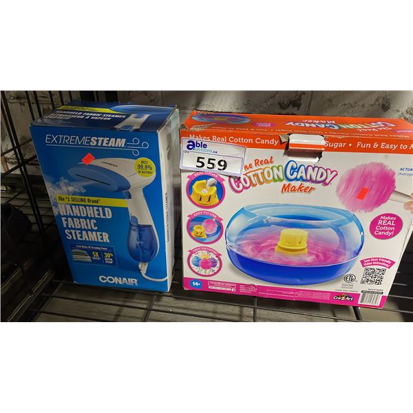 EXTREME STEAM HANDHELD FABRIC STEAMER & COTTON CANDY MAKER