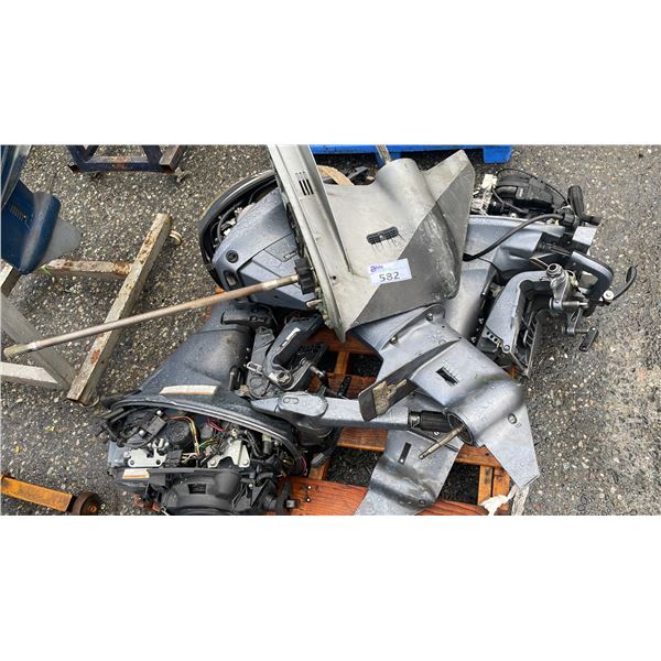 PALLET OF ASSORTED OUTBOARD MOTOR PARTS *UNKNOWN RUNNING CONDITION*