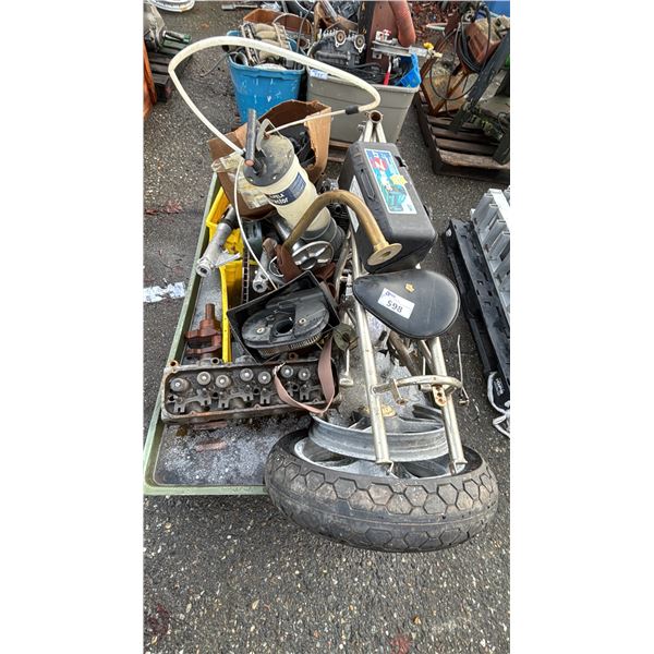 PALLET OF ASSORTED MARINE & MOTORCYCLE PARTS *UNKNOWN RUNNING CONDITION*