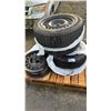 Image 1 : SET OF (3) BRIDGESTONE BLIZZAK DM-V1 225/65R17  102R TIRES MOUNTED ON 5 BOLT METAL RIMS