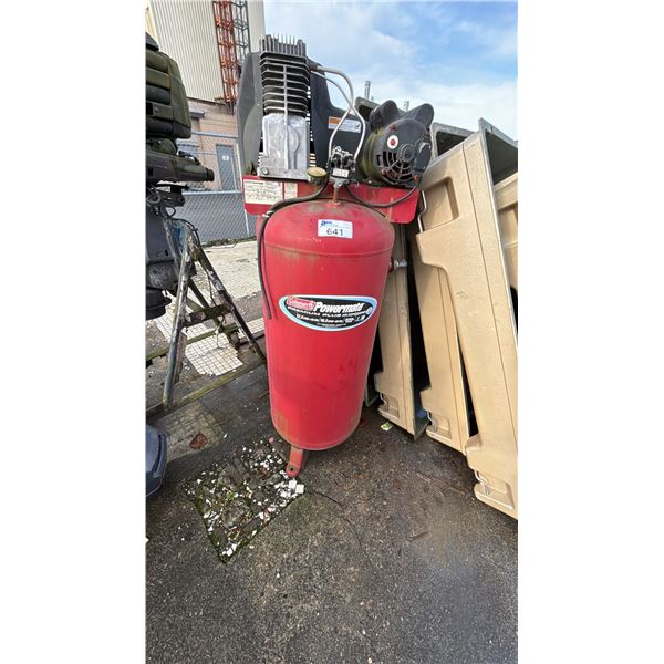 COLEMAN POWERMATE PREMIUM PLUS AIR COMPRESSOR - 60 GALLON, 7 HP, 230V, 90 PSI *UNKNOWN RUNNING