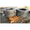 Image 2 : SET OF (4) CONTINENTAL CONTI HYBRID HS3 225/70R19.5 TIRES