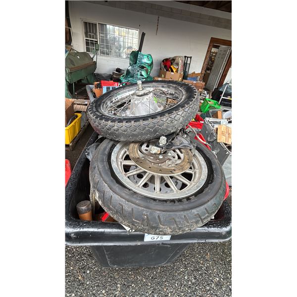 BIN OF ASSORTED MOTORCYCLE, MARINE & AUTOMOTIVE PARTS *BIN NOT INCLUDED*