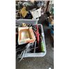 Image 5 : BIN OF ASSORTED ITEMS INCLUDING; MOTORCYCLE PARTS, BATTERY LINES, BASEBALL BAT & MORE *BIN NOT