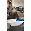 Image 1 : BIN OF ASSORTED ITEMS INCLUDING; MOTOR PARTS, MOTORCYCLE PARTS, HARDWARE, GRINDING DISCS & MORE
