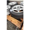 Image 4 : SET OF (2) AURORA 205/55R16 91H TIRES MOUNTED ON 5 BOLT METAL BMW RIMS & (2) 5 BOLT METAL BMW RIMS