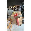 Image 2 : PALLET OF ASSORTED ITEMS INCLUDING; MOTORCYCLE PARTS, STOOL, STORAGE BIN & MORE