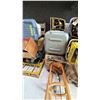 Image 3 : PALLET OF ASSORTED ITEMS INCLUDING; MOTORCYCLE PARTS, STOOL, STORAGE BIN & MORE