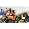 Image 2 : PALLET OF ASSORTED ITEMS INCLUDING; MOTORCYCLE PARTS, END TABLE & MORE