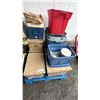Image 1 : PALLET OF ASSORTED ITEMS INCLUDING; MOTORCYCLE PARTS, COOLER & MORE