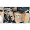 Image 3 : PALLET OF ASSORTED ITEMS INCLUDING; KUNYS WORK BELT, MOTORCYCLE PARTS, TUBING & MORE
