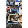Image 2 : PALLET OF ASSORTED ITEMS INCLUDING; US NAVY STORAGE BIN, MOTOR PARTS, MARINE FUEL TANK & MORE