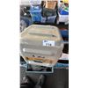 Image 4 : PALLET OF ASSORTED ITEMS INCLUDING; US NAVY STORAGE BIN, MOTOR PARTS, MARINE FUEL TANK & MORE