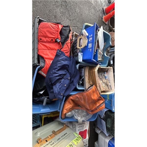 PALLET OF ASSORTED ITEMS INCLUDING; MARINE PARTS, TOOLS, LIFE BEST & MORE