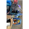 Image 3 : PALLET OF ASSORTED ITEMS INCLUDING; MARINE RADIO, MOTORCYCLE METERS, GLOVES & MORE