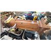 Image 5 : PALLET OF ASSORTED ITEMS INCLUDING; MOTORCYCLE & MARINE PARTS, PEDESTAL STAND WITH STORAGE & MORE