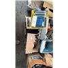 Image 3 : PALLET OF ASSORTED ITEMS INCLUDING; TOOLS, SANDING PAPER, MOTORCYCLE PARTS & MORE