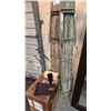 Image 2 : PAIR OF VINTAGE FOLDING METAL & WOOD BENCHES