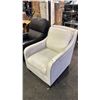 Image 2 : STUDDED FABRIC LOUNGE CHAIR *CLEANING REQUIRED*