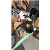 Image 2 : 2-TIER METAL PUSH CART WITH ASSORTED MOTORCYCLE PARTS CONTENTS