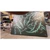 Image 2 : LARGE ARTIST SIGNED CANVAS ART OF FISH 52.5" X 39"